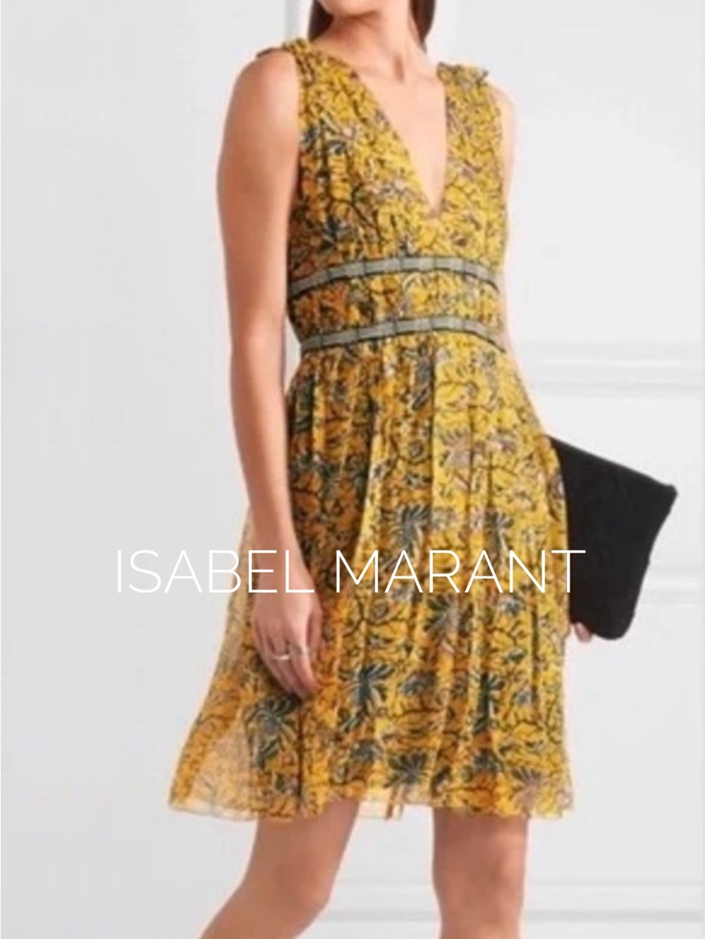 Isabel Marant Yellow and Blue Floral Dress